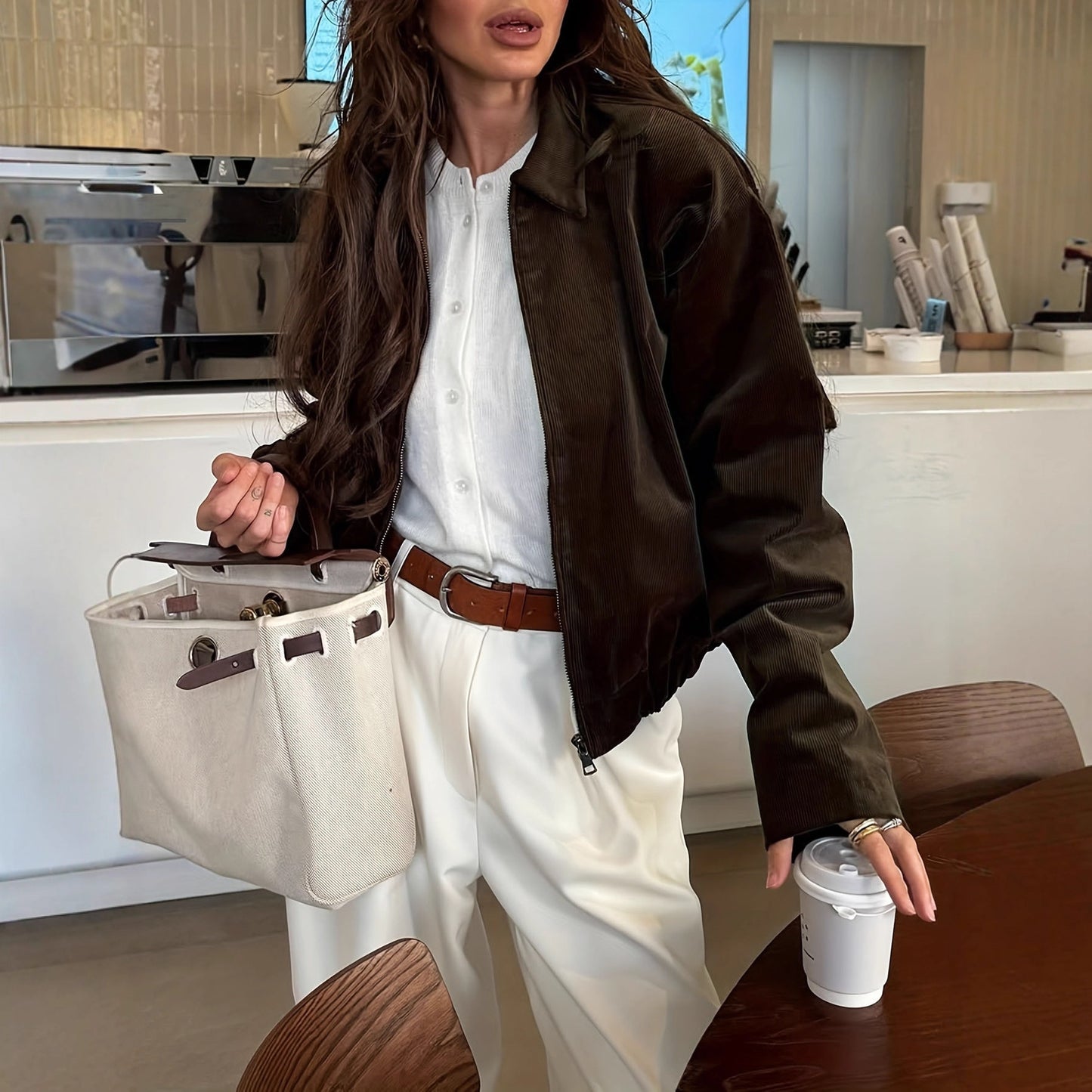 New Fashion Temperament Women's Zip Jacket