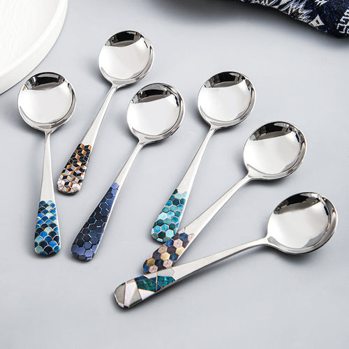 Stainless Steel Creative And Minimalist Household Soup Spoon
