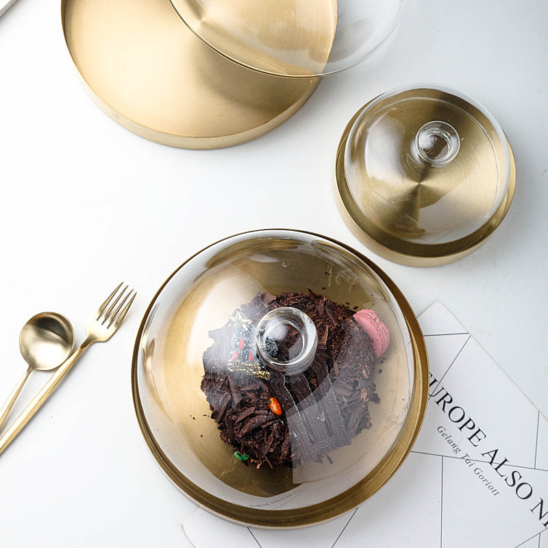 European-style Transparent Glass Cake Cover