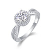 The Dream Wedding - A 1-carat Top-quality Moissanite S925 Silver And Platinum-plated Diamond Ring. The Wedding Ring Can Be Inspected With A Diamond Pen