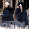 Russian Stitching Jacket Female Thicken Big Fur Collar Cotton Coat Jacket