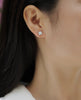 Unrestrained - Top-quality Moissanite S925 Silver And Platinum-plated Stud Earrings, A Fashionable And Trendy Accessory That Can Be Tested With A Diamond Pen In Gold Rose Gold