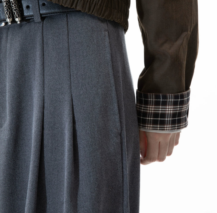 Loose Straight Leg Pleated Pants For Fall And Winter