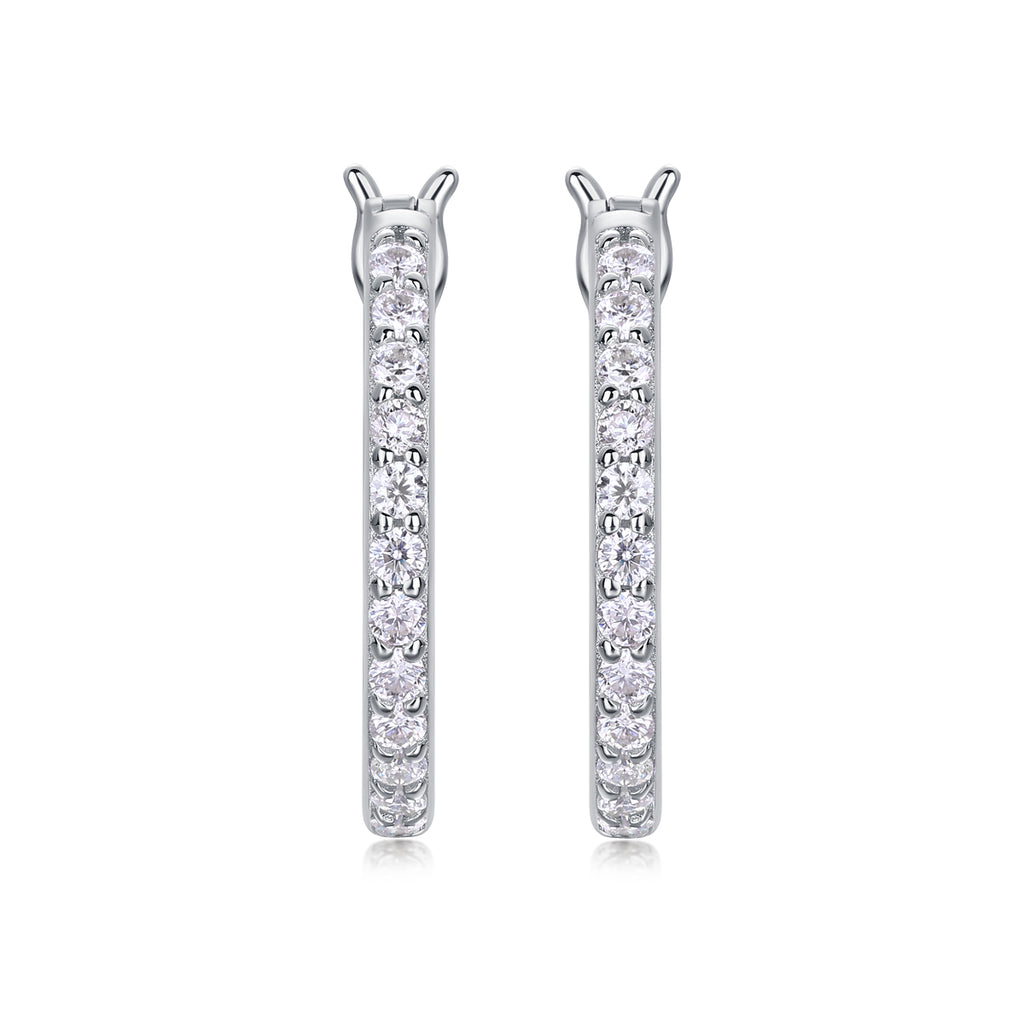 Flowing Light - Earrings Set With Top-quality Moissanite S925 Silver And Platinum-plated Stud Earrings, A Fashionable And Trendy Accessory, Can Be Detected By A Diamond Pen In Yellow Gold And Rose Gol