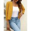 New Solid Color Cardigan Casual Long-sleeved Sweater For Women
