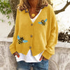 Animal Pattern Design Knitted Cardigan Sweater