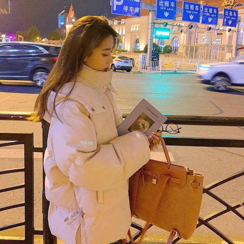 Loose Thick Drawstring Warm Coat Tide