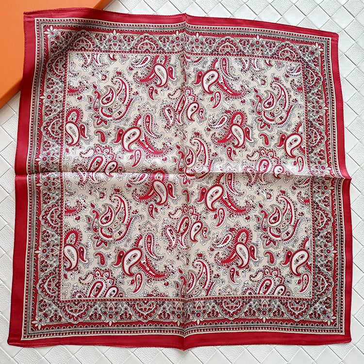 Silk Scarf Small Square Towel Professional Scarf Scarf
