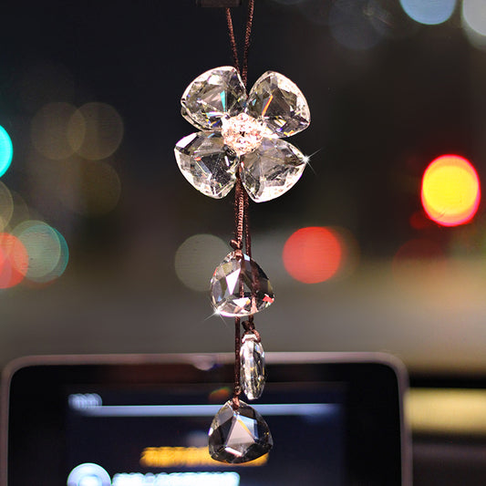 Crystal Four Leaf Grass Interior Pendant
