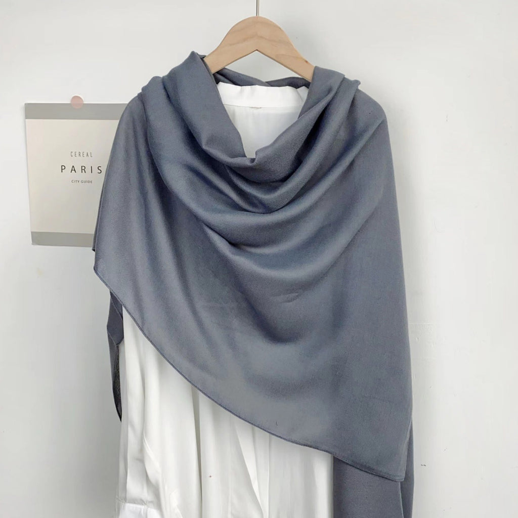 Monochrome Long Scarf Warm Shawl Solid Color Casual Scarf