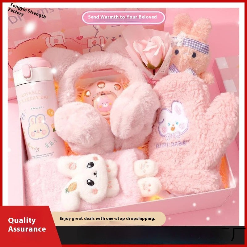 Christmas Girls' Birthday Kindergarten Primary School Students' Practical Winter Warm Gift Box