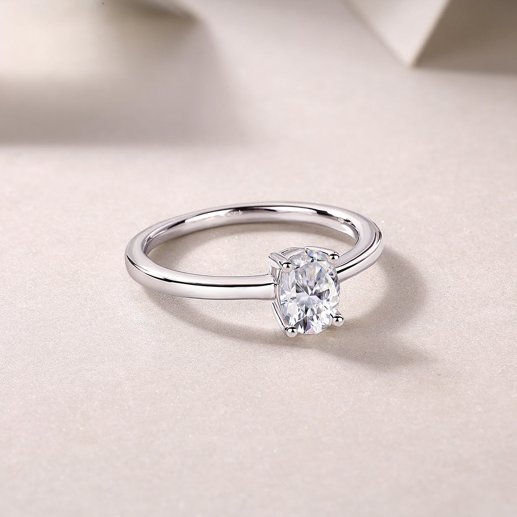 Eternal And Unchanging - A Wedding Ring Set With Top-quality Moissanite S925 Silver And Platinum-plated Diamond Can Be Tested With A Diamond Pen