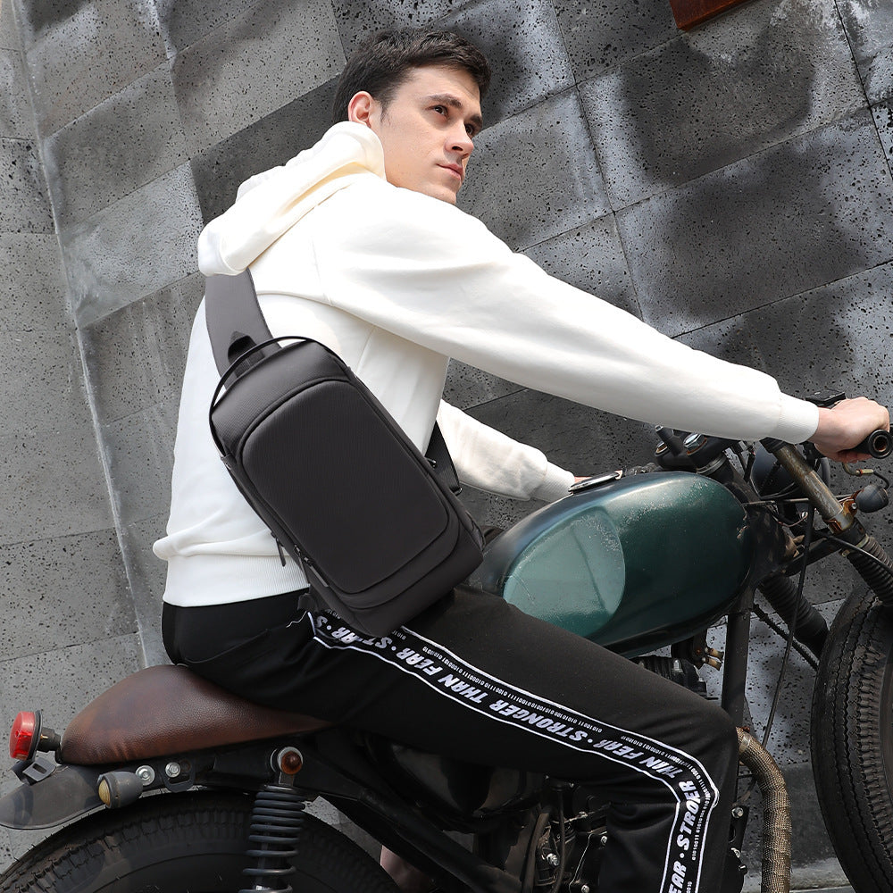 Men's Crossbody Sports USB Charging Shoulder Bag