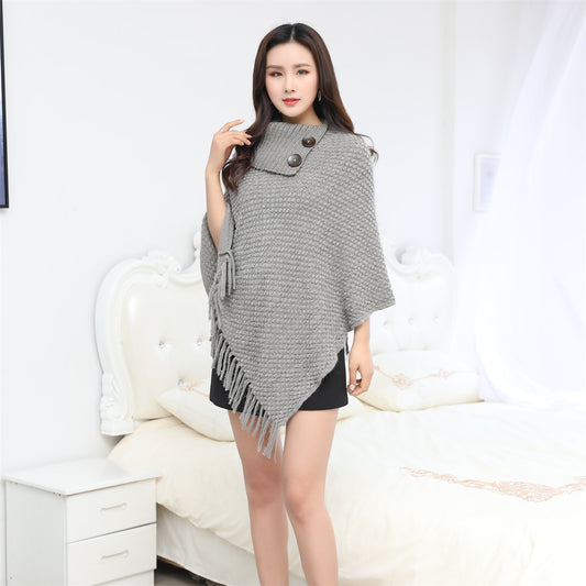 Warm Cloak European And American Fashion Knitwear