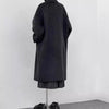 Women's Black-gray Korean-style Loose Mid-length High-end Wool Coat