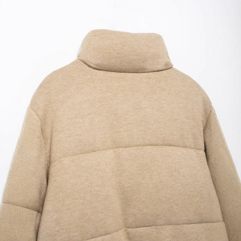 European And American Fashion Stand Collar Long Sleeve Cotton Jacket Coat