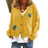 Animal Pattern Design Knitted Cardigan Sweater