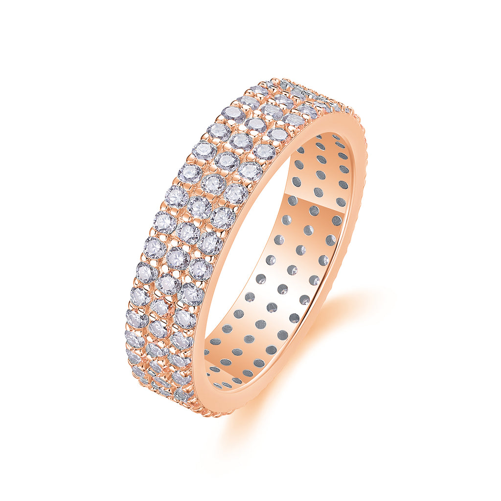 Moon Shadow Romance - A Wedding Ring Set With Top-quality Moissanite S925 Silver And Platinum-plated Diamond. The Ring Can Be Tested With A Diamond Pen In Yellow Gold And Rose Gold