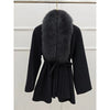 Winter Mid-length Fox Fur Reversible Cashmere Coat