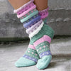 Women's Warm Color Matching Knitted Wool Woolen Socks