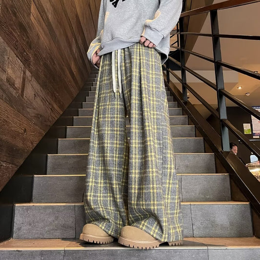 Fashion Plaid Casual Pants For Men And Women