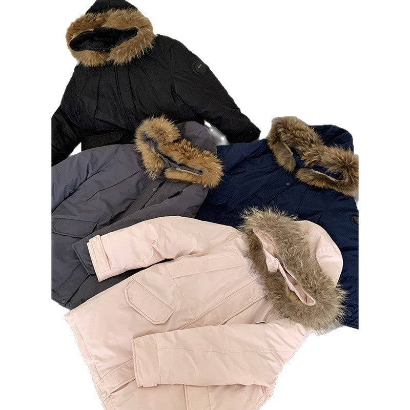 Mid-length Hooded Loose All-matching Thickened Cotton-padded Coat