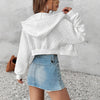 Elegant Loose Drop-shoulder Hooded Sweater Fashion Jacket
