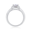 A Wonderful Connection - A Wedding Ring Set With 1-carat Top-quality Moissanite S925 Silver And Platinum-plated Diamond. The Ring Can Be Tested With A Diamond Pen