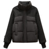 Wool Patchwork Warm Cotton-padded Coat