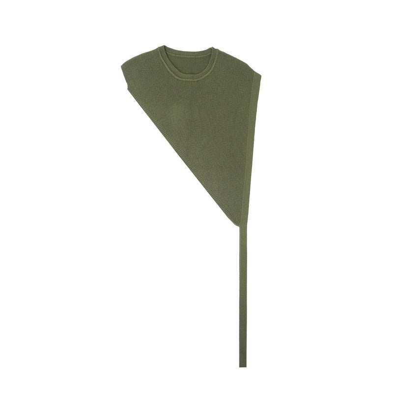 Thin Outer Match Shirt Short Sleeve Triangle Knitted Shawl