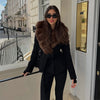 Women's Simple And Versatile Fur Collar Coat