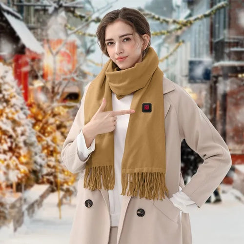 Electric Heated Winter Scarf USB Heating Neck Wrap Unisex Heated
