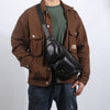 Outdoors Commute Slanted Chest Bag First Layer Cowhide High-grade All-match Trendy Backpack
