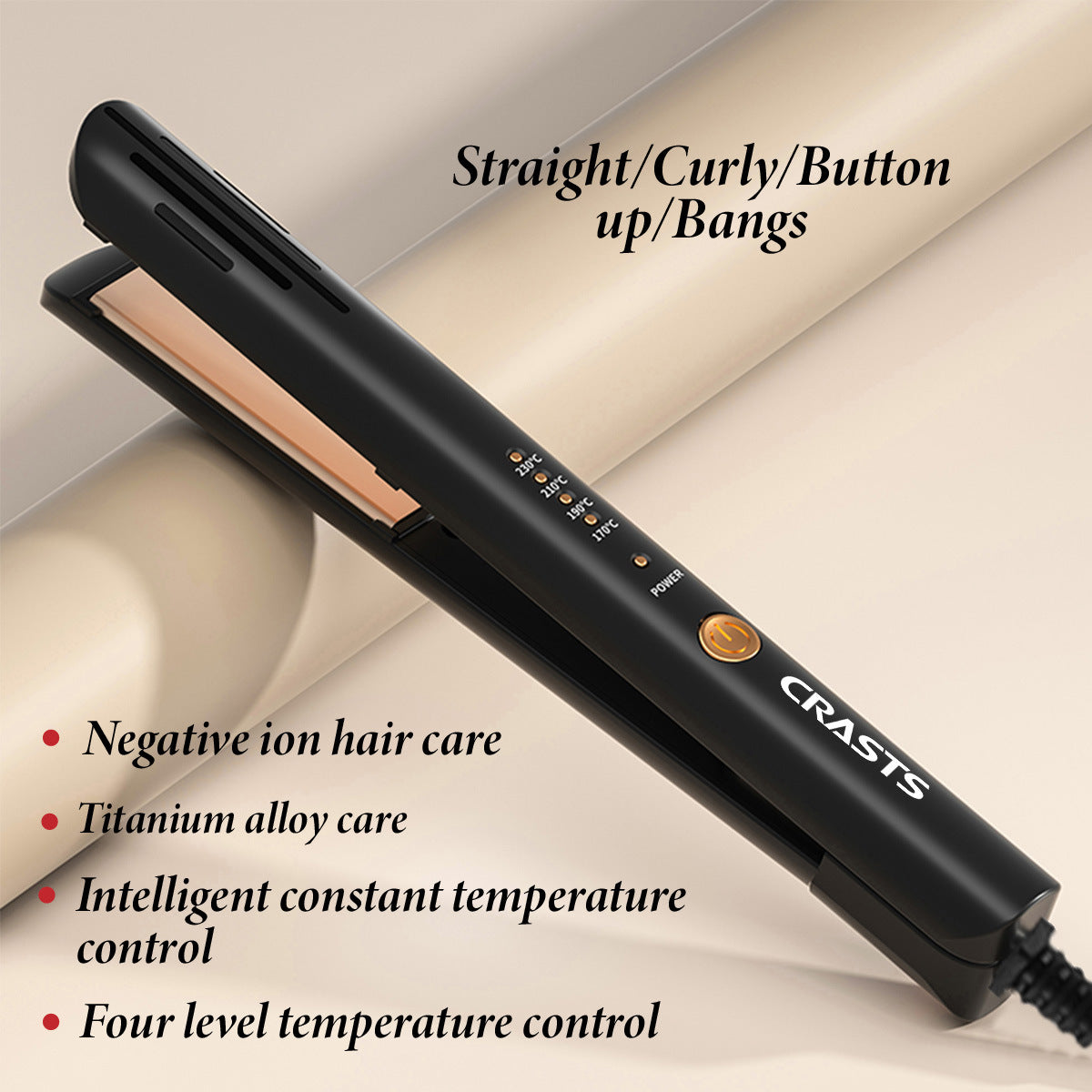 Straightener And Curling Irondual-purpose For Straightening Or Curling Hair