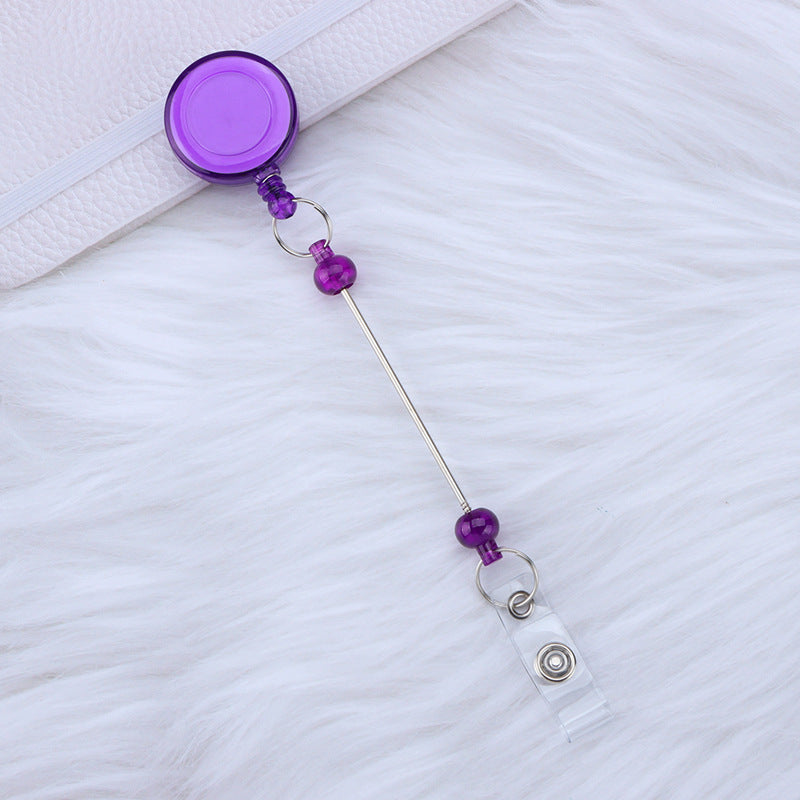 Card Sleeve Telescopic Anti-lost Can Buckle Employee Voucher Buckle DIY Beaded Retractable