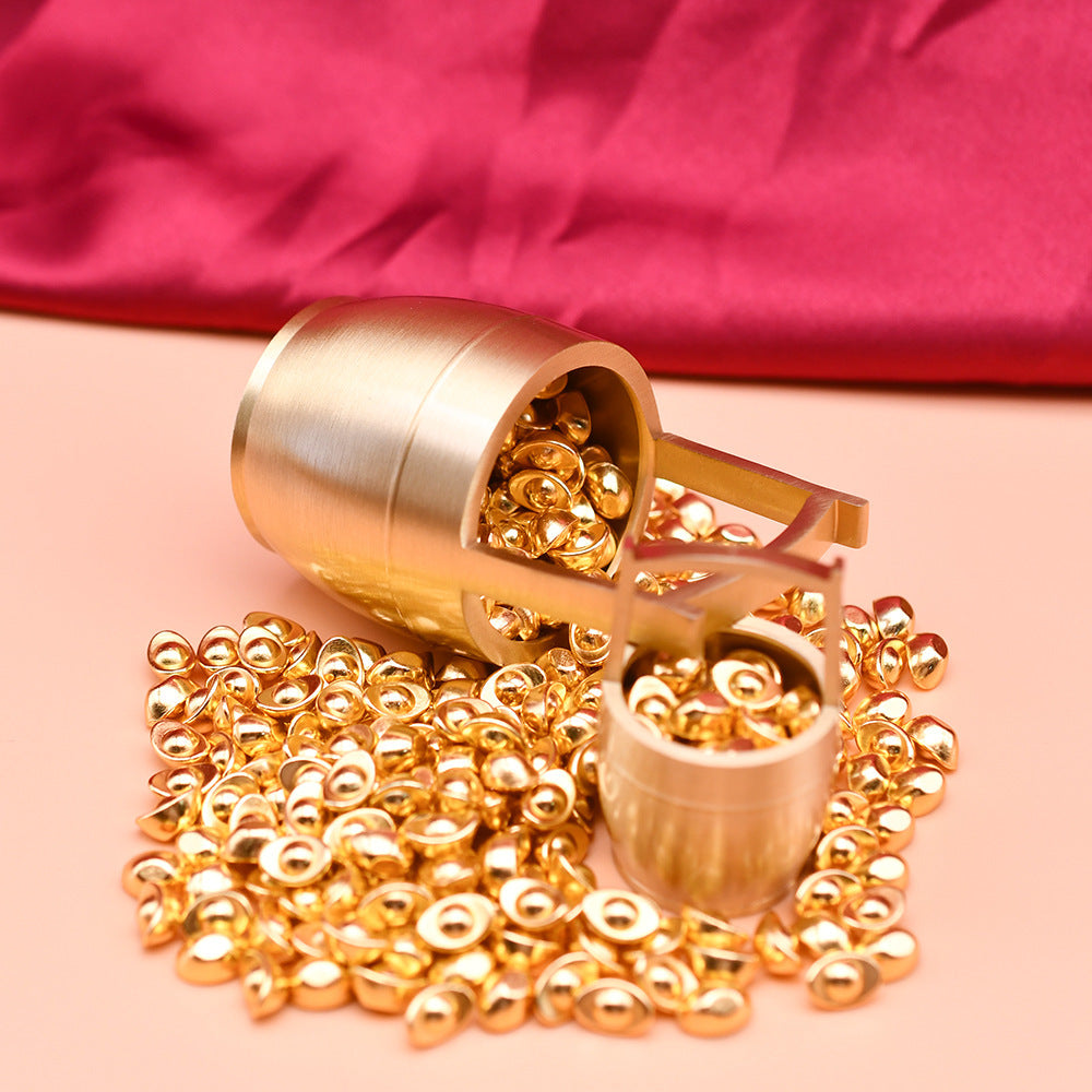 Mini Solid Gold & Small Ingot Fortune Furnishings Opening-up Ornaments