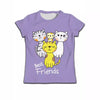 Children Boy T-shirt Clothes Casual Soft T-shirt Cute Cat Cartoon Pattern