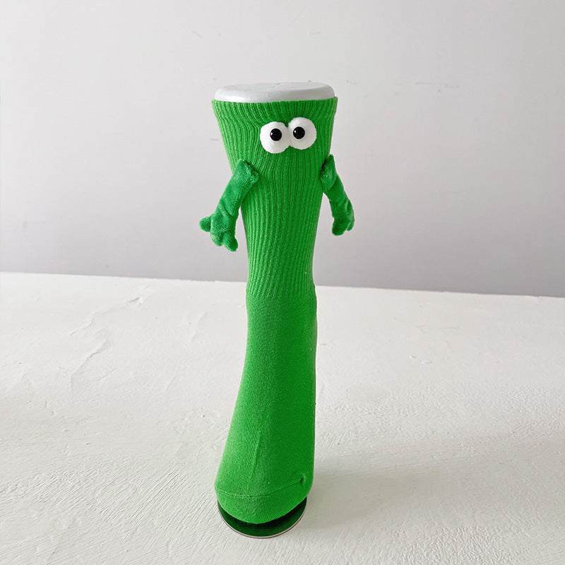 Cute Magnet Bunching Socks Women's Solid Color