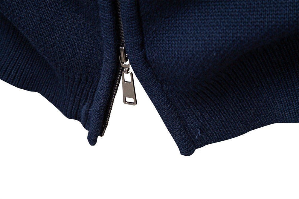 سترة رجالية عصرية محبوكة بسحاب