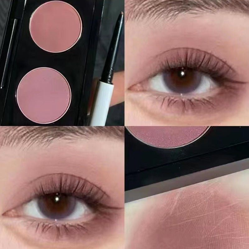 Matte Low-saturation Portable Dual-color Eyeshadow Palette
