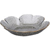 Japanese Style Hammer Pattern Petal Glass Bowl Plate Set