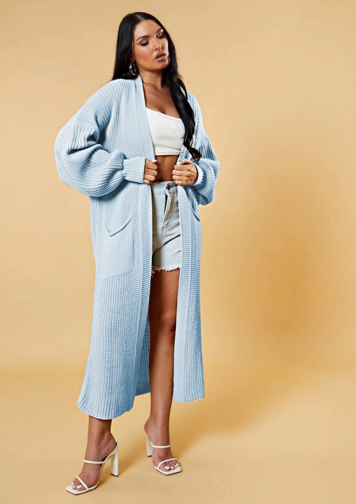 Casual Solid Color Knitwear Cross-border Plus Size Loose Long Coat Sweater