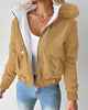 Casual Fashion Hooded Jacket With Furry Lining
