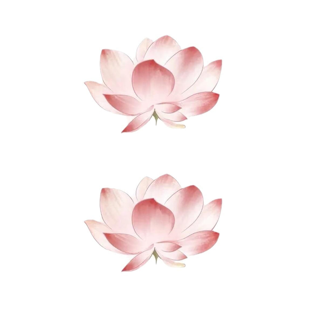 Good Luck Lotus Tattoo Sticker Waterproof And Durable Beautiful