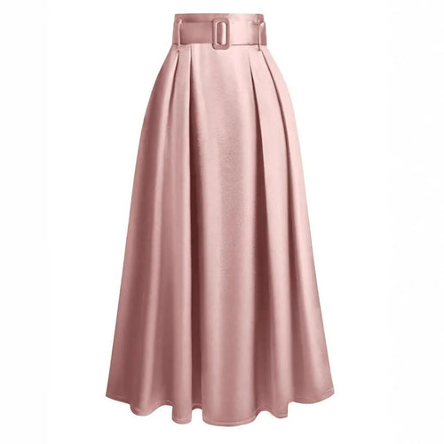 Women's High Waist Pure Color Skirt
