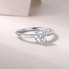 Love Words - A Wedding Ring Set With Top-quality Heart-shaped Moissanite S925 In Silver And Platinum-plated. The Ring Can Be Tested With A Diamond Pen