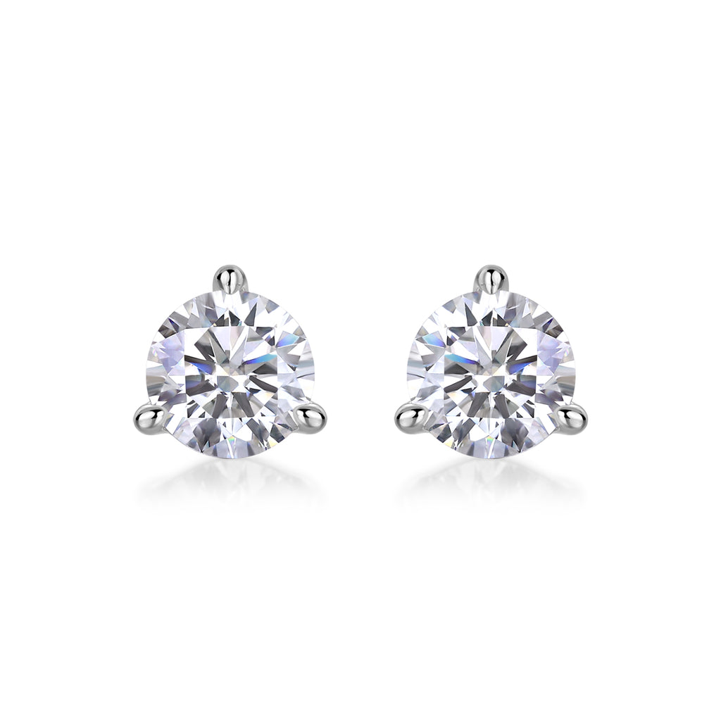 Frozen Frame - Set With 0.5-carat Top-quality Moissanite S925 Silver And Platinum-plated Stud Earrings, A Fashionable And Trendy Accessory That Can Be Tested With A Diamond Pen In Gold Rose Gold