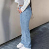 Elegant Elegant Party Rhinestone Women Wide-leg Jeans