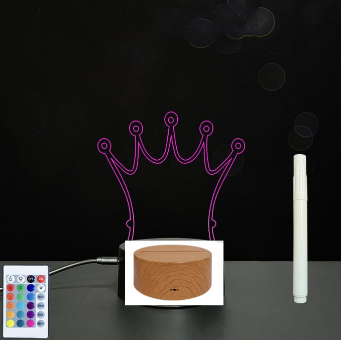 لوحة أكريليك ثلاثية الأبعاد مع إضاءة LED للوحة رسائل بخط اليد