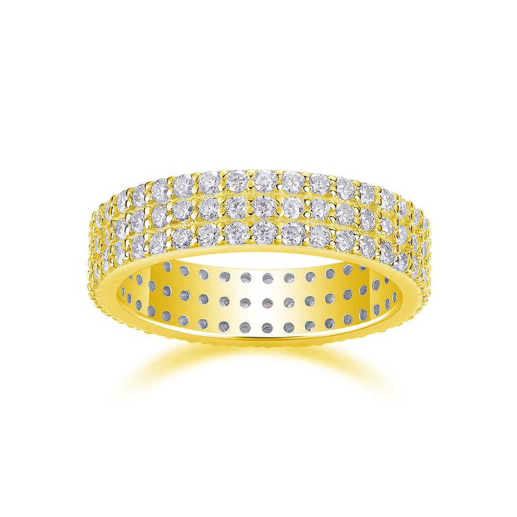 Moon Shadow Romance - A Wedding Ring Set With Top-quality Moissanite S925 Silver And Platinum-plated Diamond. The Ring Can Be Tested With A Diamond Pen In Yellow Gold And Rose Gold